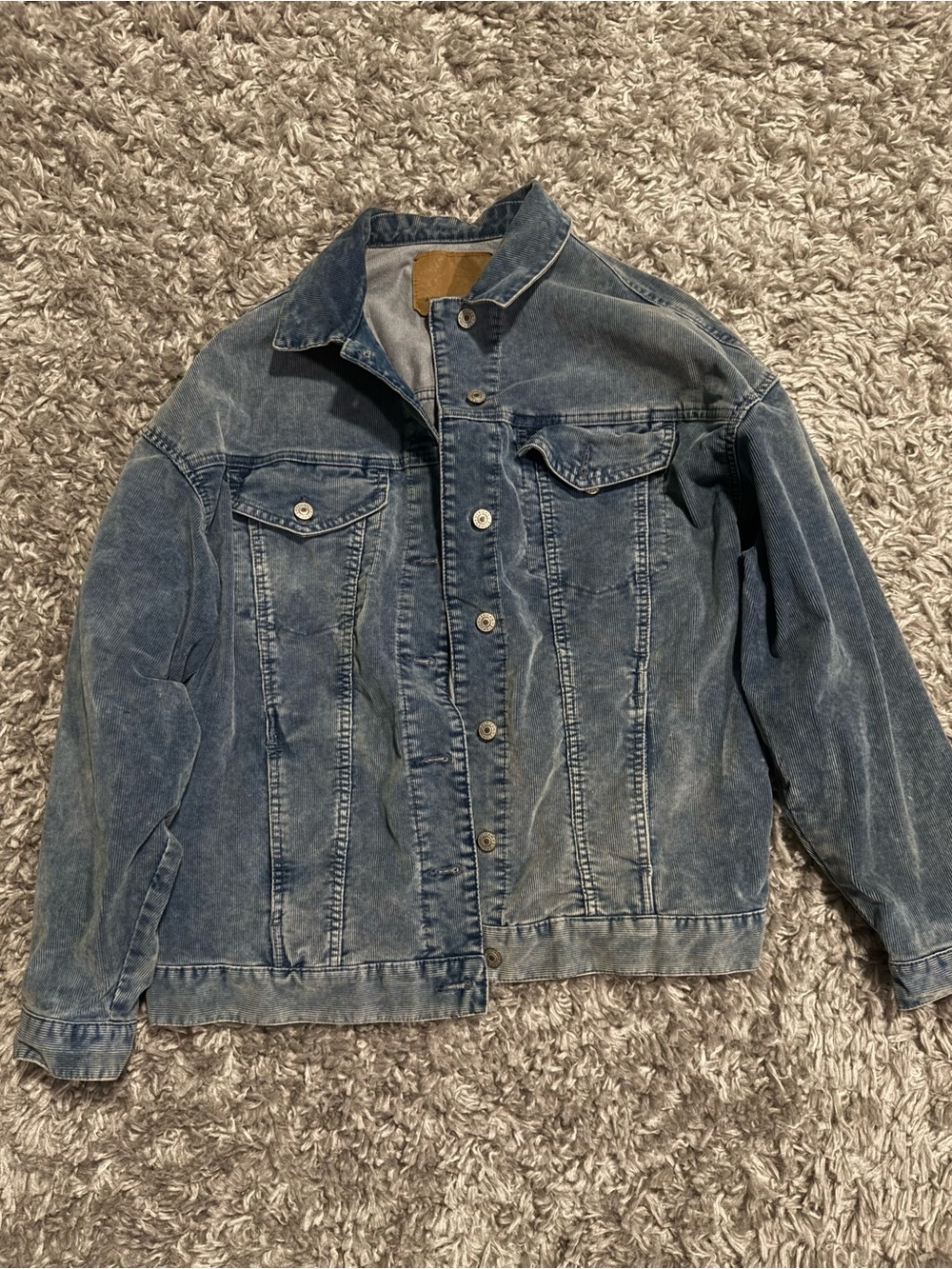 American Eagle Outfitters Washed Blue Denim Jacket.
